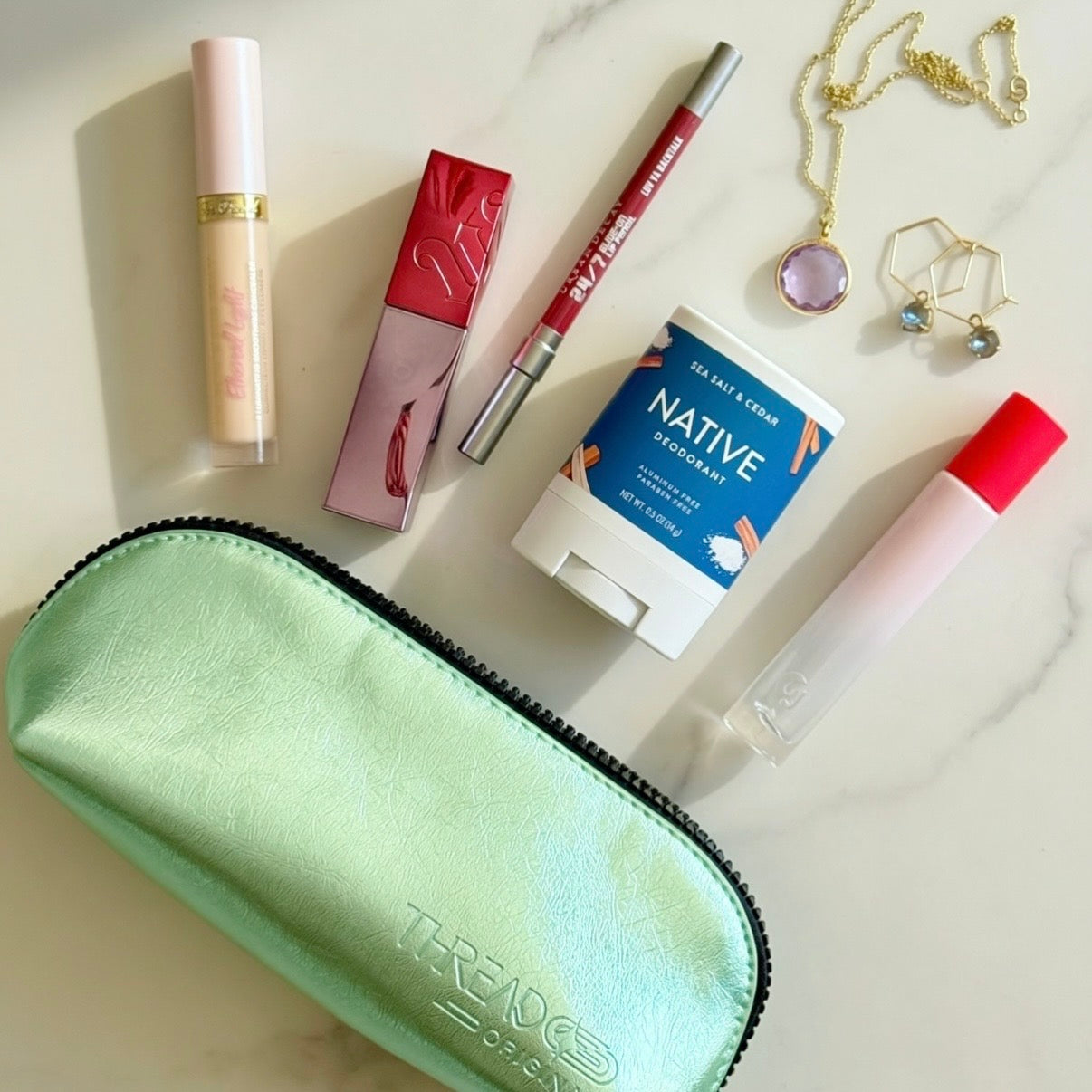 LYRA COMPACT MAKEUP BAG - MINT