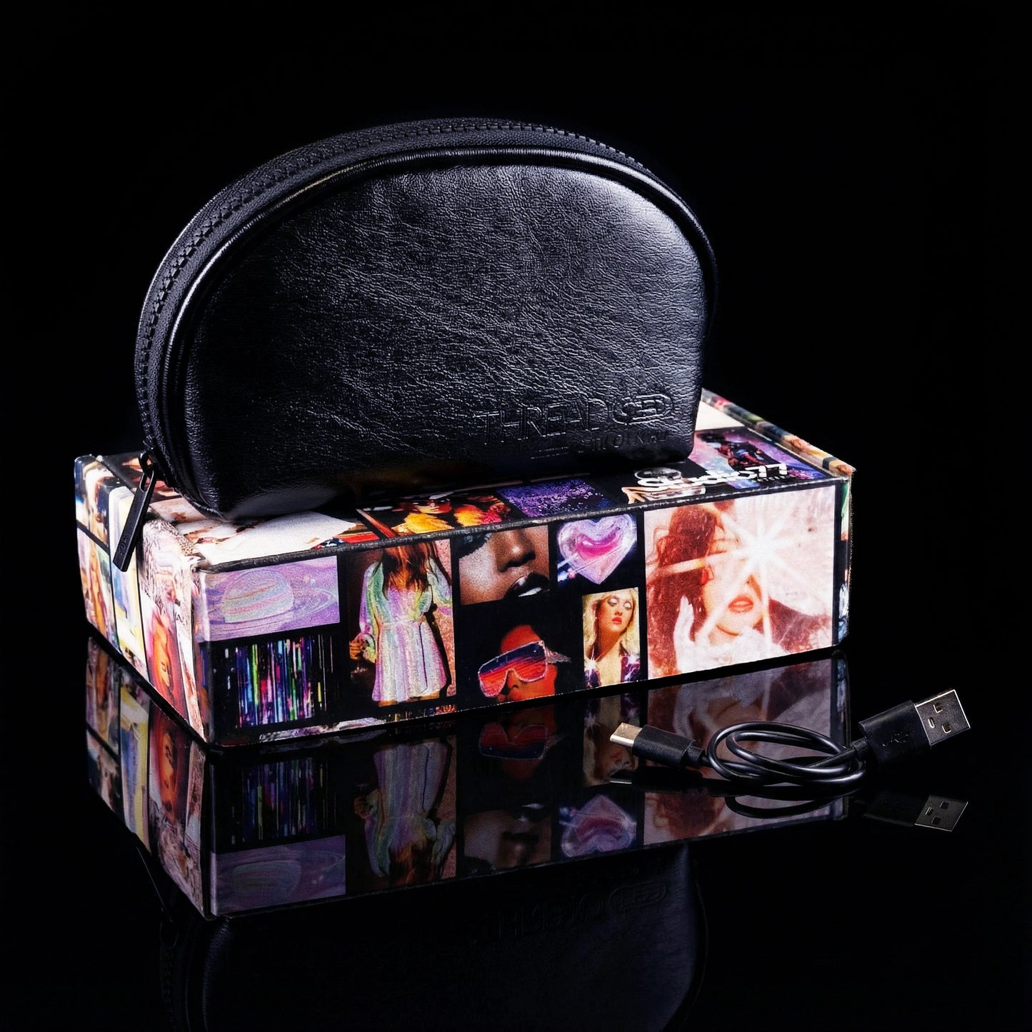 LUNA LIGHT UP MAKEUP BAG - ONYX