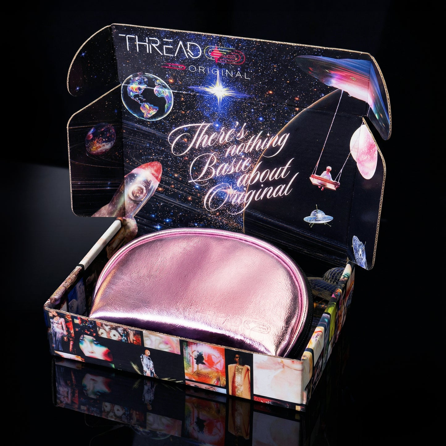 LUNA LIGHT UP MAKEUP BAG - PINK